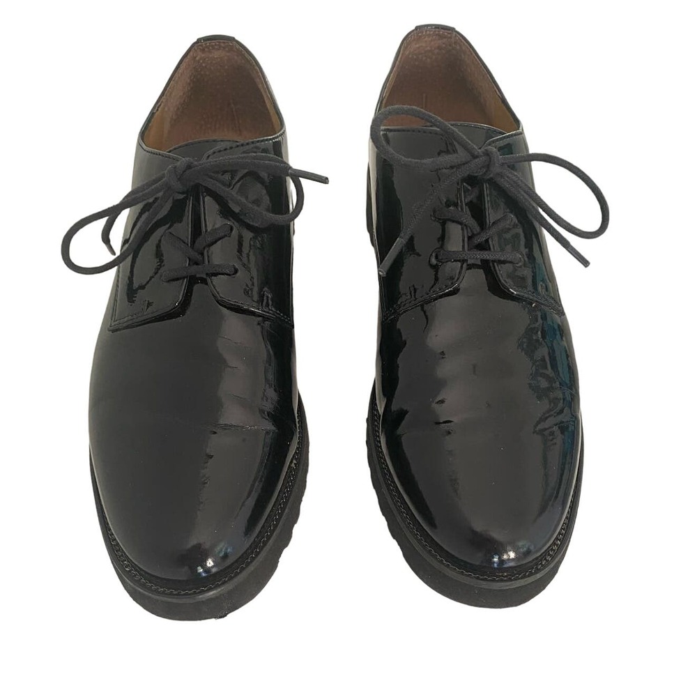 Franco Sarto Women's Shoes Shiny Black Conroe Loafer Size 8M